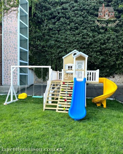 Painted-Backyard-Playset With Multiple Slides 2102